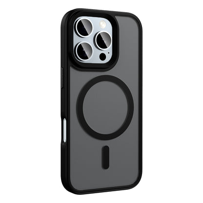 iPhone 16 Pro Kılıf Mat Arka Yüzey Wireless Şarj Özellikli Zore Flet M-safe Kılıf