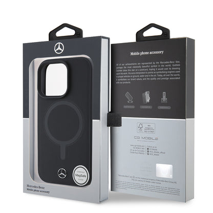 iPhone 16 Pro Kılıf Mercedes Benz M-safe Şarj Özellikli Yumuşak Deri Orjinal Lisanslı Kılıf