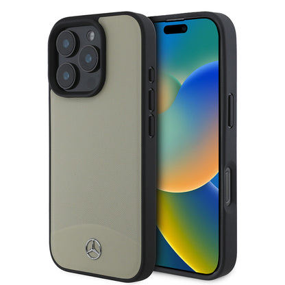 iPhone 16 Pro Kılıf Mercedes Benz Orjinal Lisanslı M-safe Şarj Özellikli Dokulu ve Düz Deri Kılıf