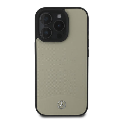 iPhone 16 Pro Kılıf Mercedes Benz Orjinal Lisanslı M-safe Şarj Özellikli Dokulu ve Düz Deri Kılıf