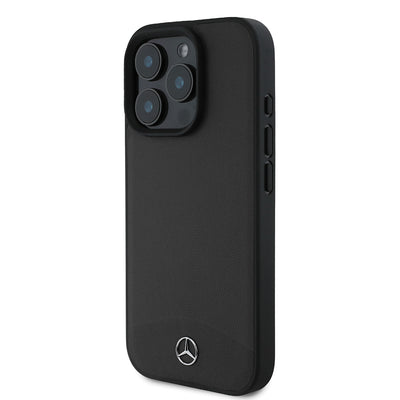 Apple iPhone 16 Pro Kılıf Mercedes Benz Orjinal Lisanslı Magsafe Şarj Özellikli Dokulu ve Düz Deri Kapak Bej
