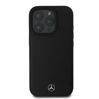 Apple iPhone 16 Pro Kılıf Mercedes Benz Orjinal Lisanslı Magsafe Şarj Özellikli Dokulu ve Düz Deri Kapak Bej