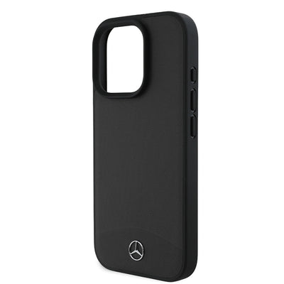 Apple iPhone 16 Pro Kılıf Mercedes Benz Orjinal Lisanslı Magsafe Şarj Özellikli Dokulu ve Düz Deri Kapak Bej