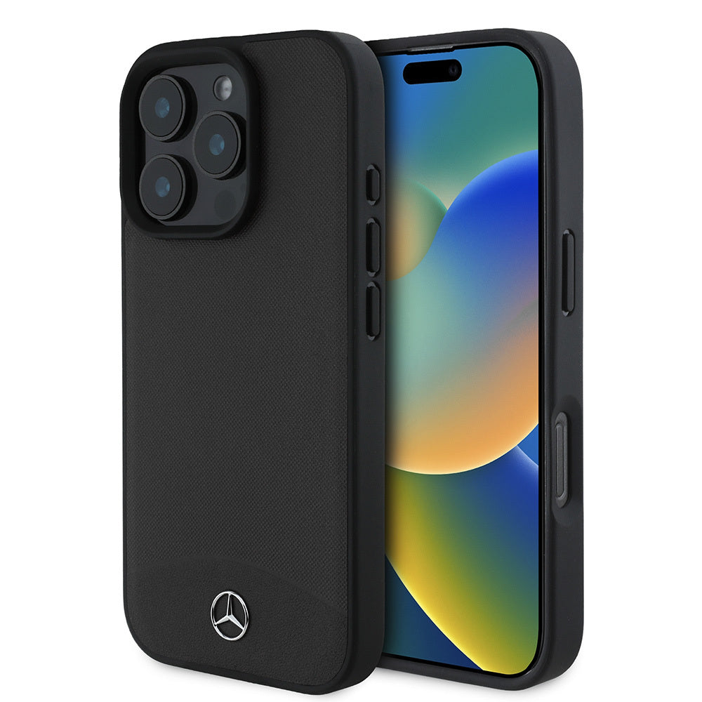 iPhone 16 Pro Kılıf Mercedes Benz Orjinal Lisanslı M-safe Şarj Özellikli Dokulu ve Düz Deri Kılıf