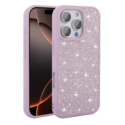 Apple iPhone 16 Pro Kılıf Parlak Taşlı Tasarım Zore Pırlanta Kapak Gold