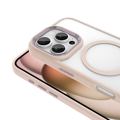 iPhone 16 Pro Kılıf Wireless Şarj Özellikli Zore Krom M-safe Silikon Kılıf