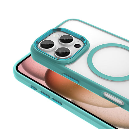 iPhone 16 Pro Kılıf Wireless Şarj Özellikli Zore Krom M-safe Silikon Kılıf