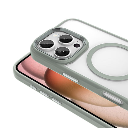 iPhone 16 Pro Kılıf Wireless Şarj Özellikli Zore Krom M-safe Silikon Kılıf