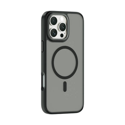 Apple iPhone 16 Pro Kılıf Wiwu FGG-012 ArmorPro Serisi Magsafe Şarj Özellikli Parmak İzi Bırakmayan Kılıf Siyah
