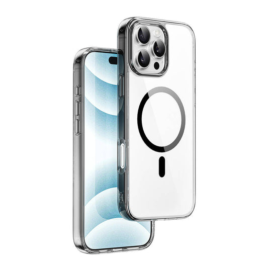 iPhone 16 Pro Kılıf Wiwu MCC-101 iShield Pro Serisi M-safe Şarj Özellikli Crystal Sert PC Kılıf