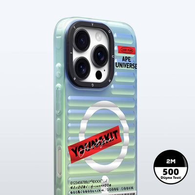Apple iPhone 16 Pro Magsafe Şarj Özellikli Youngkit Chameleon Serisi Kapak Kırmızı