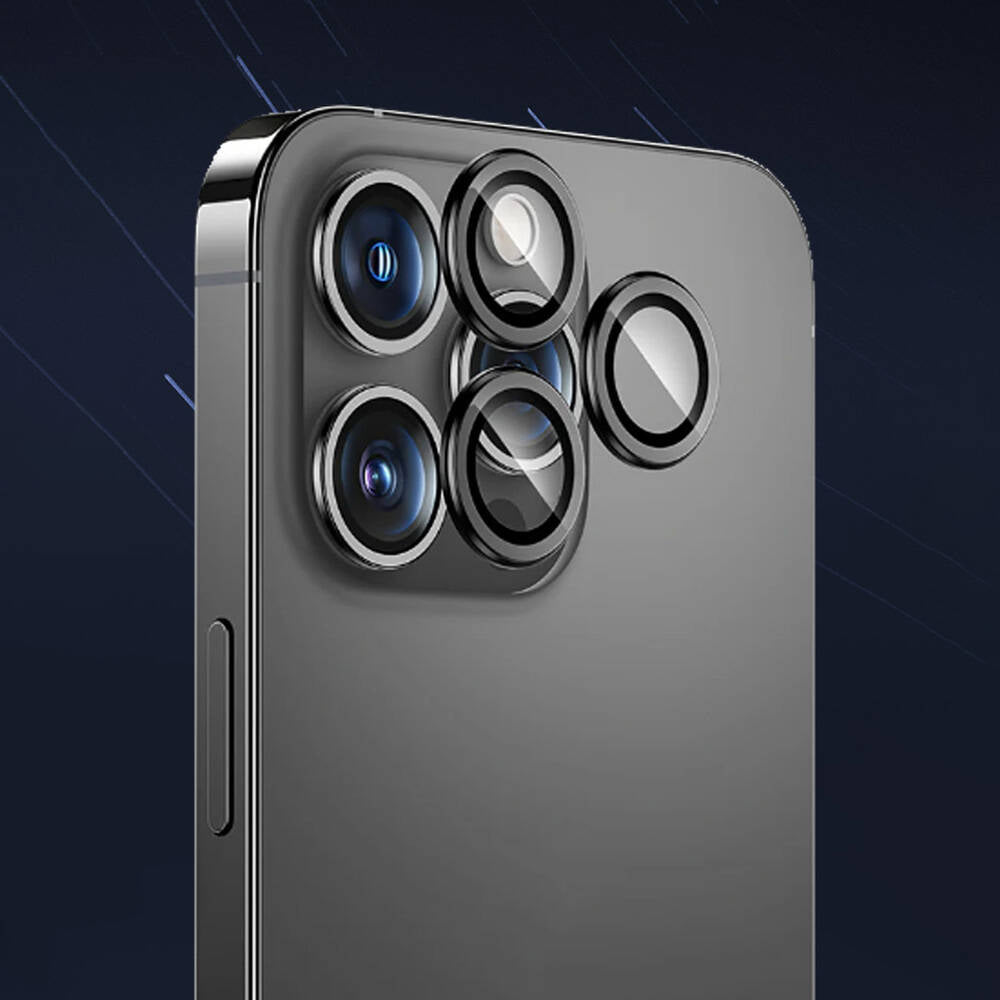 Apple iPhone 16 Pro Max Benks DR Safir Kamera Lens Koruyucu Siyah