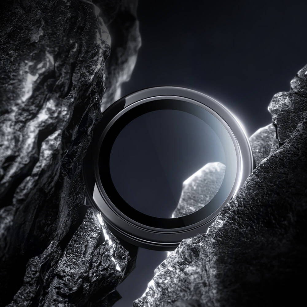 Apple iPhone 16 Pro Max Benks Parlama Önleyici Glass Warrior Metal Kamera Lens Koruyucu Siyah