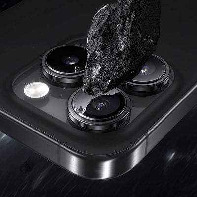 Apple iPhone 16 Pro Max Benks Parlama Önleyici Glass Warrior Metal Kamera Lens Koruyucu Siyah