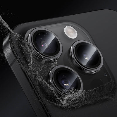Apple iPhone 16 Pro Max Benks Parlama Önleyici Glass Warrior Metal Kamera Lens Koruyucu Titanyum-Gri