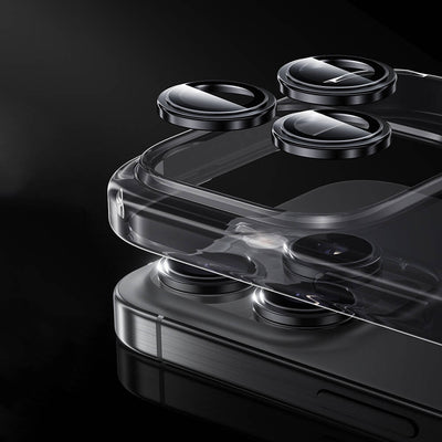 Apple iPhone 16 Pro Max Benks Parlama Önleyici Glass Warrior Metal Kamera Lens Koruyucu Siyah