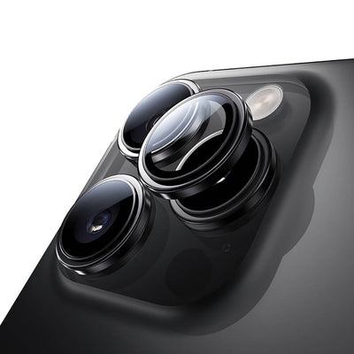 Apple iPhone 16 Pro Max Benks Parlama Önleyici Glass Warrior Metal Kamera Lens Koruyucu Titanyum-Gold
