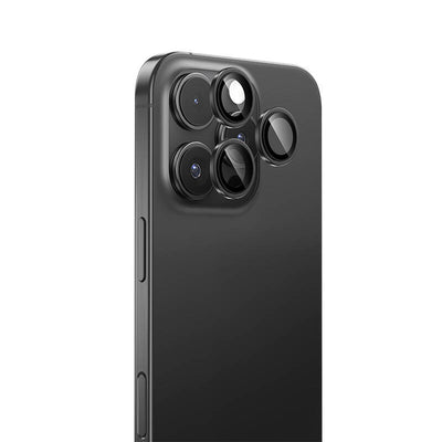 Apple iPhone 16 Pro Max Benks Parlama Önleyici Glass Warrior Metal Kamera Lens Koruyucu Titanyum-Gri
