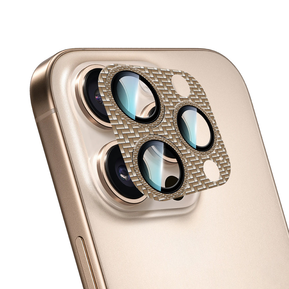iPhone 16 Pro Max CaseWorld Karbon Fiber Serisi Anti Reflective Ultra Clear Full Kamera Lens Koruyucu