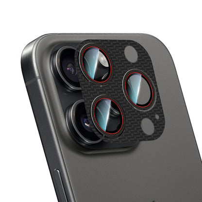 iPhone 16 Pro Max CaseWorld Karbon Fiber Serisi Anti Reflective Ultra Clear Full Kamera Lens Koruyucu