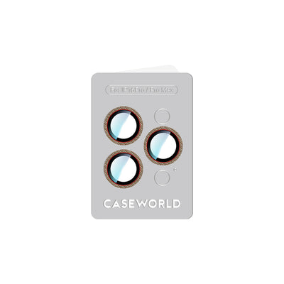 Apple iPhone 16 Pro Max CaseWorld Karbon Fiber Serisi Anti Reflective Ultra Clear Kamera Lens Koruyucu Gold-Kırmızı