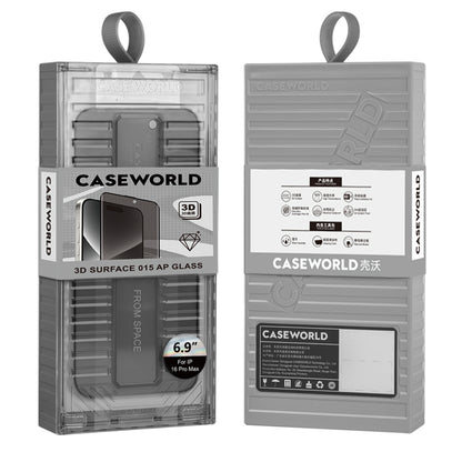 iPhone 16 Pro Max CaseWorld Ultra-Thin Serisi TMQ Privacy 0.15mm 3D Cam Ekran Koruyucu + Uygulama Aparatlı