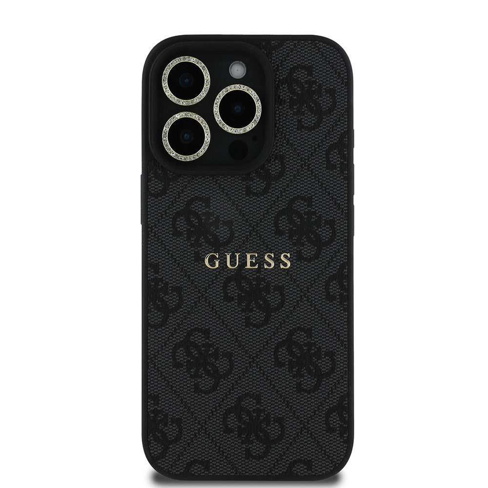 Apple iPhone 16 Pro Max Guess Orjinal Lisanslı Kılıf + Ekran Koruyucu + Lens Koruyucu 3in1 Aksesuar Seti Pembe