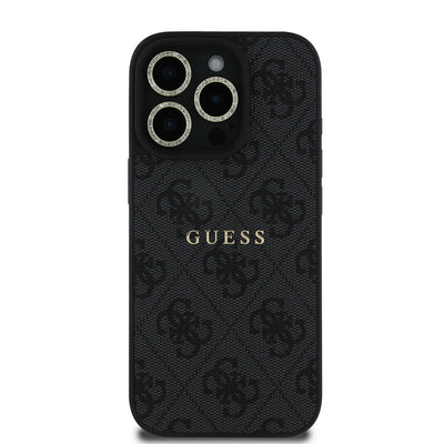 Apple iPhone 16 Pro Max Guess Orjinal Lisanslı Kılıf + Ekran Koruyucu + Lens Koruyucu 3in1 Aksesuar Seti Pembe