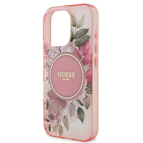 Apple iPhone 16 Pro Max Guess Orjinal Lisanslı Magsafe Şarj Özellikli Flower Tonal Circle Kapak