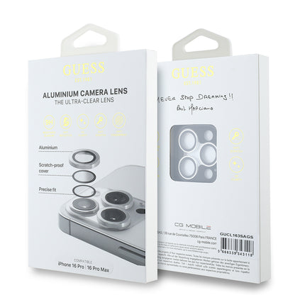 iPhone 16 Pro Max Guess Orjinal Lisanslı Metal Kamera Lens Koruyucu