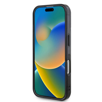 Apple iPhone 16 Pro Max Kılıf AMG Orjinal Lisanslı Magsafe Şarj Özellikli IML Baskı Logolu Çift Katmanlı Bow Lines Kapak Beyaz
