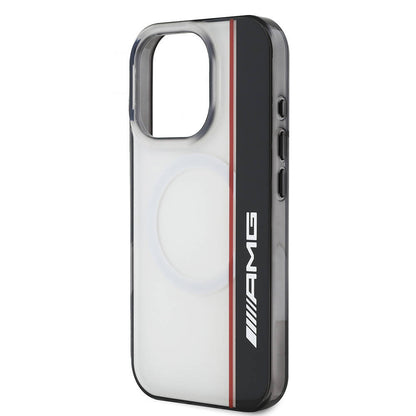 iPhone 16 Pro Max Kılıf AMG Orjinal Lisanslı M-safe Şarj Özellikli IML Baskı Logolu Çift Katmanlı Bow Lines Kılıf