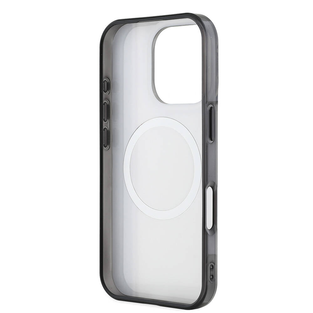 iPhone 16 Pro Max Kılıf AMG Orjinal Lisanslı M-safe Şarj Özellikli IML Baskı Logolu Çift Katmanlı Bow Lines Kılıf