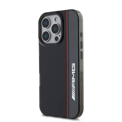 iPhone 16 Pro Max Kılıf AMG Orjinal Lisanslı M-safe Şarj Özellikli IML Baskı Logolu Çift Katmanlı Bow Lines Kılıf