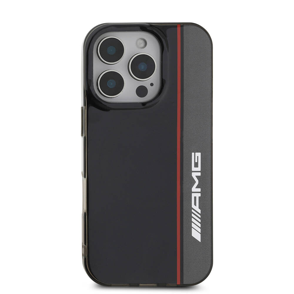 iPhone 16 Pro Max Kılıf AMG Orjinal Lisanslı M-safe Şarj Özellikli IML Baskı Logolu Çift Katmanlı Bow Lines Kılıf