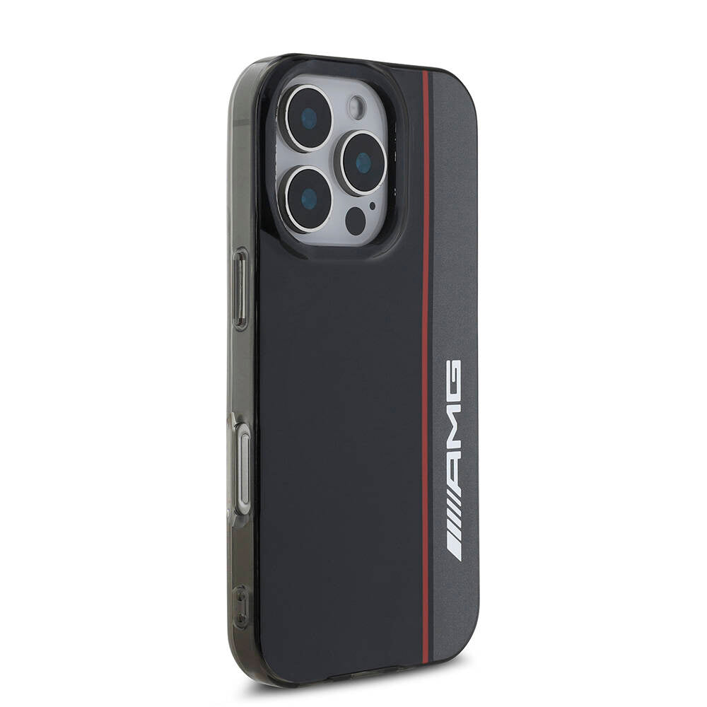 iPhone 16 Pro Max Kılıf AMG Orjinal Lisanslı M-safe Şarj Özellikli IML Baskı Logolu Çift Katmanlı Bow Lines Kılıf