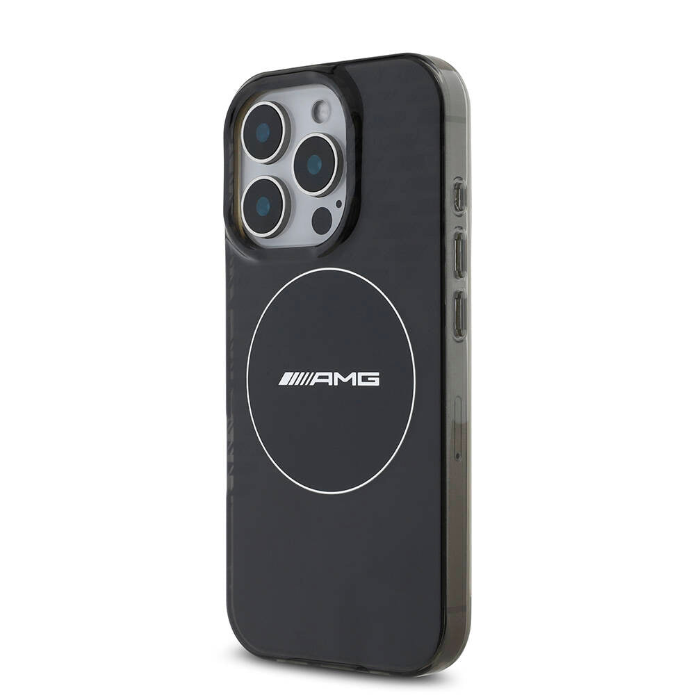 iPhone 16 Pro Max Kılıf AMG Orjinal Lisanslı M-safe Şarj Özellikli IML Baskı Logolu Smoked Kılıf
