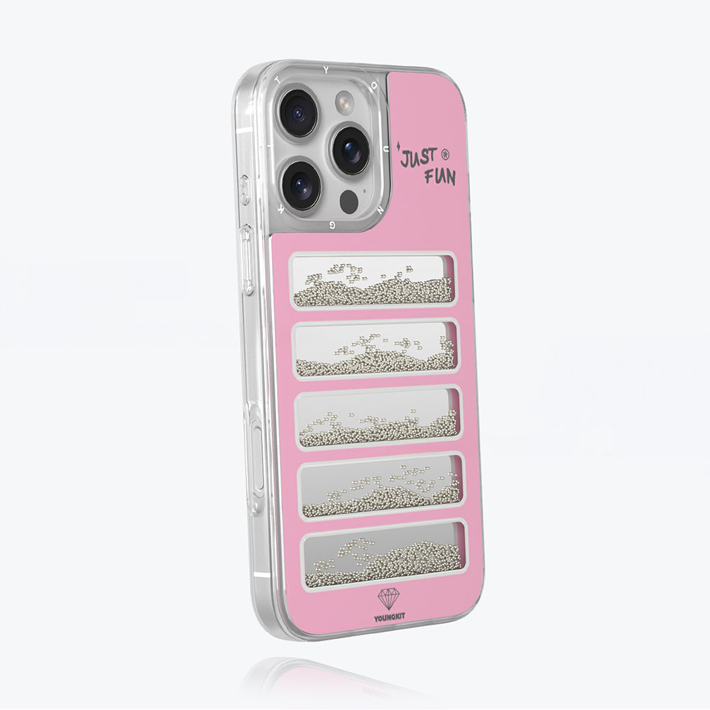 iPhone 16 Pro Max Kılıf Aynalı ve Boncuklu Tasarım Youngkit Jump Serisi Kılıf