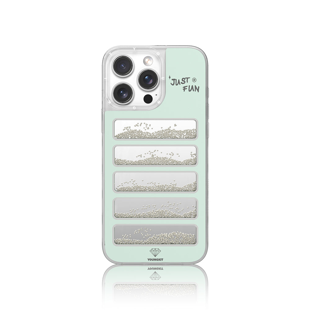 iPhone 16 Pro Max Kılıf Aynalı ve Boncuklu Tasarım Youngkit Jump Serisi Kılıf