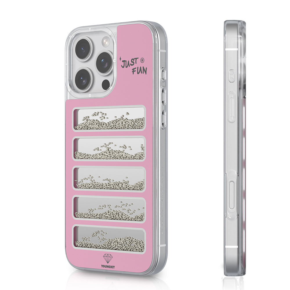 iPhone 16 Pro Max Kılıf Aynalı ve Boncuklu Tasarım Youngkit Jump Serisi Kılıf