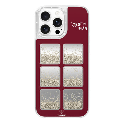 iPhone 16 Pro Max Kılıf Aynalı ve Boncuklu Tasarım Youngkit Spirit Serisi Kılıf