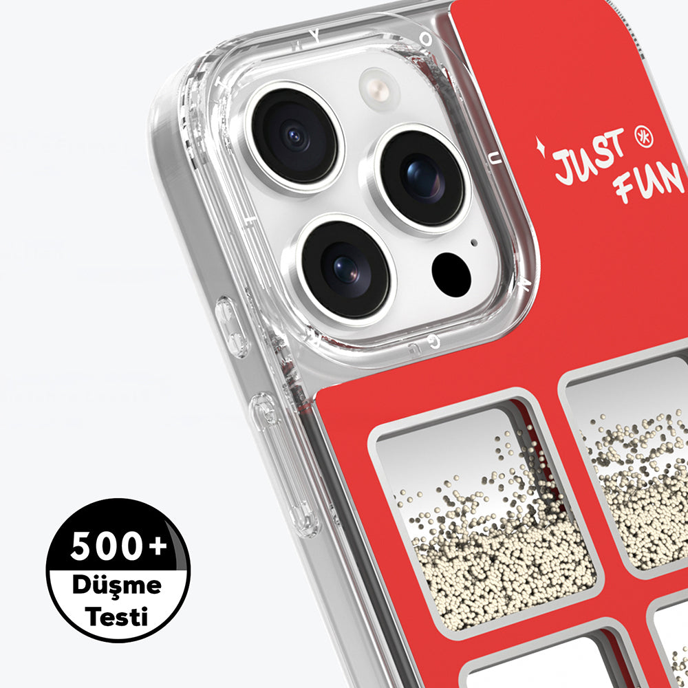 iPhone 16 Pro Max Kılıf Aynalı ve Boncuklu Tasarım Youngkit Spirit Serisi Kılıf