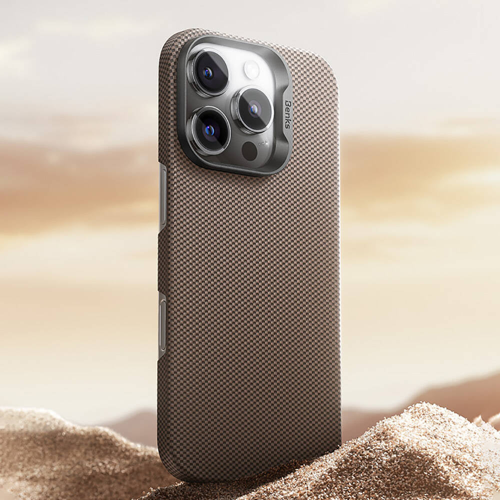 iPhone 16 Pro Max Kılıf M-safe Şarj Özellikli Benks ArmorTint Serisi ArmorAir Kevlar Kılıf