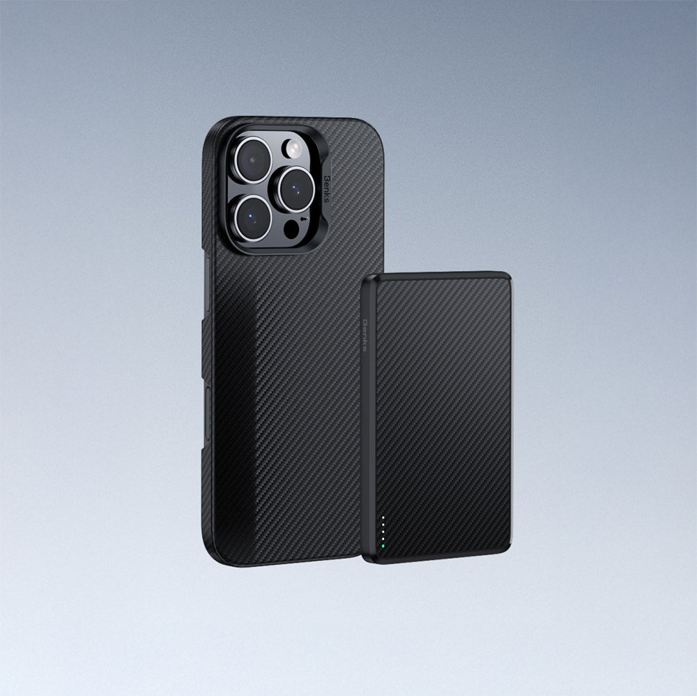 iPhone 16 Pro Max Kılıf Benks M-safe Şarj Özellikli Metal Kamera Çerçeveli Magnetik ArmorAir 600D Kevlar Fiber Kılıf