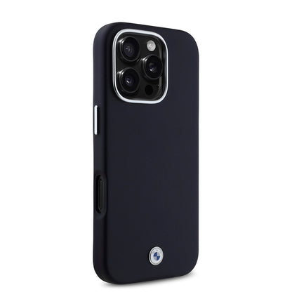 iPhone 16 Pro Max Kılıf BMW Orjinal Lisanslı M-safe Şarj Özellikli Metal Logolu Tam Kaplama Deri Kılıf