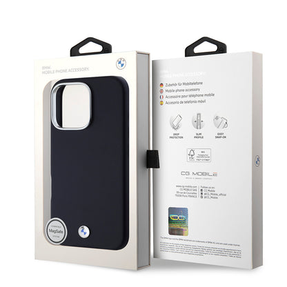 iPhone 16 Pro Max Kılıf BMW Orjinal Lisanslı M-safe Şarj Özellikli Metal Logolu Tam Kaplama Deri Kılıf
