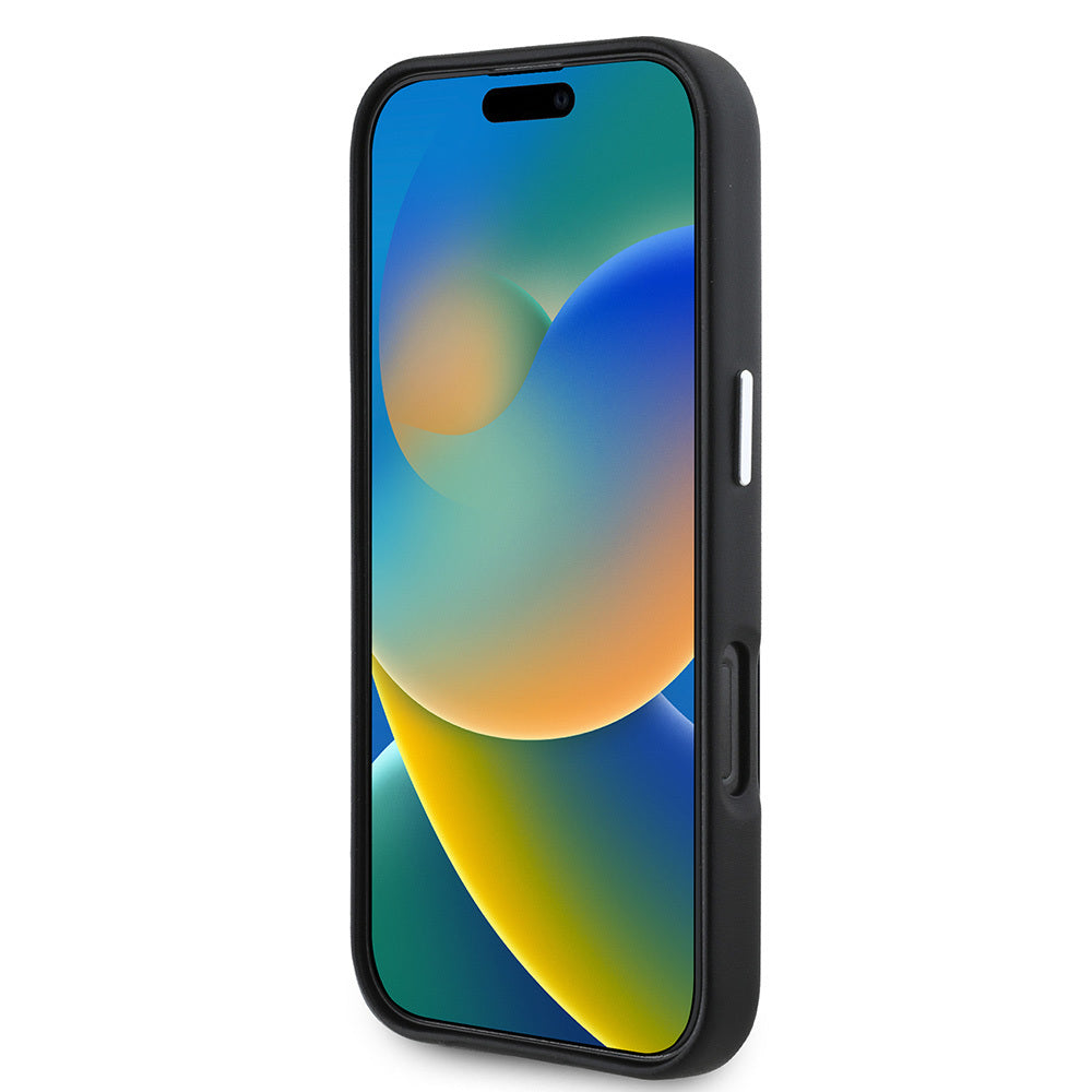 iPhone 16 Pro Max Kılıf BMW Orjinal Lisanslı M-safe Şarj Özellikli Metal Logolu Tam Kaplama Deri Kılıf