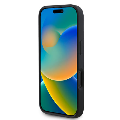 iPhone 16 Pro Max Kılıf DKNY Orjinal Lisanslı Kartlıklı 3D Yazılı Repeat Texture Pattern Kılıf