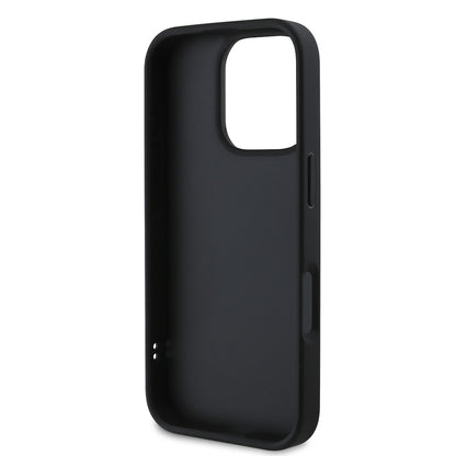 iPhone 16 Pro Max Kılıf DKNY Orjinal Lisanslı Kartlıklı 3D Yazılı Repeat Texture Pattern Kılıf