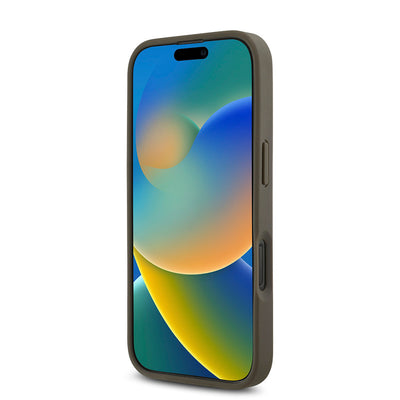 Apple iPhone 16 Pro Max Kılıf DKNY Orjinal Lisanslı Magsafe Şarj Özellikli 3D Yazılı Repeat Pattern Kapak Siyah